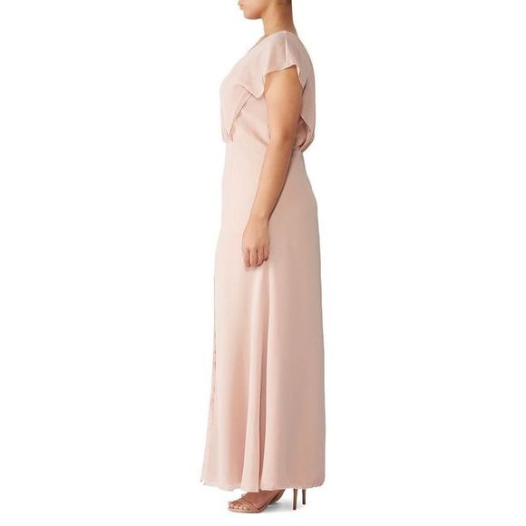 MONIQUE LHUILLIER BRIDESMAIDS Gwen A Line Gown - Picture 3 of 12